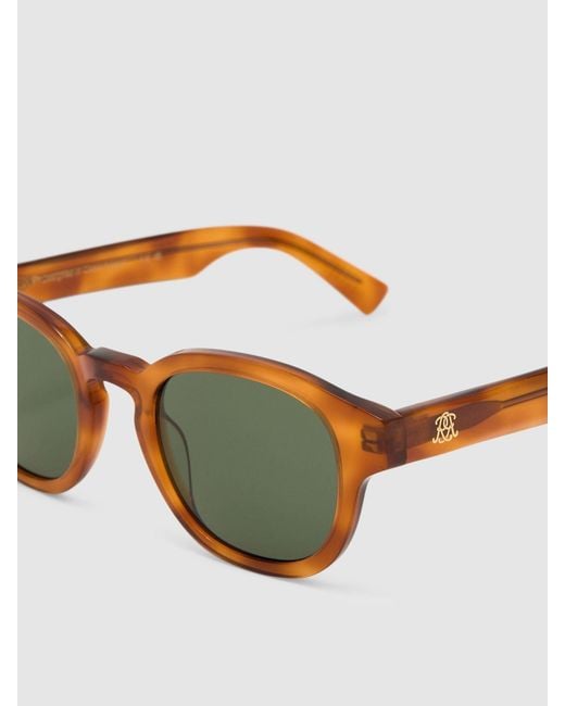 Messyweekend Blue Round-Frame Sunes for men