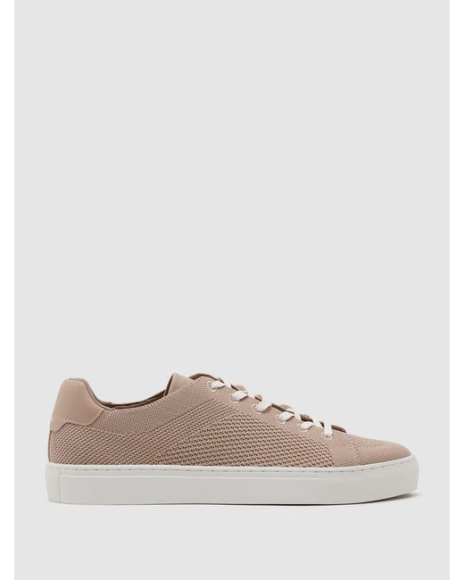 Reiss Gray Finleyted Low-Top Trainers for men
