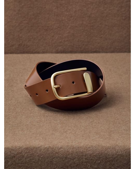 Reiss Brown Iyla - Tan Leather Half Keeper Belt, Medium (us 8-10)
