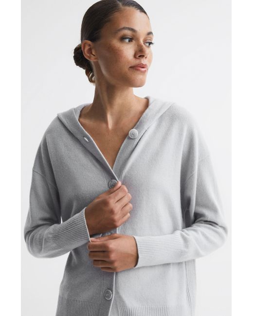 Cashmere sales hooded cardigan