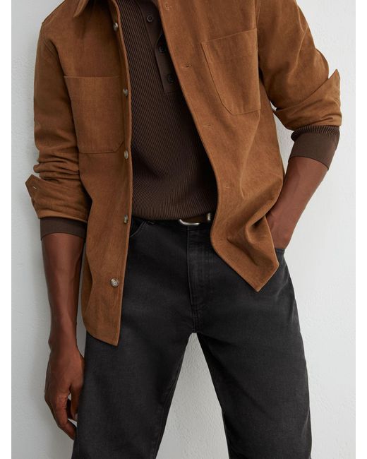 Reiss Brown Slim-Fit Jeans for men