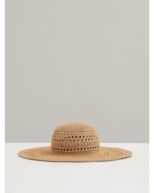 Reiss Natural Straw Sun Hat, S & M