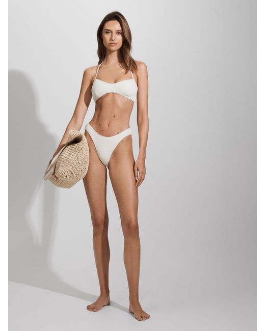 GOOD AMERICAN Brown Always Fits Textured Bikini Bottoms