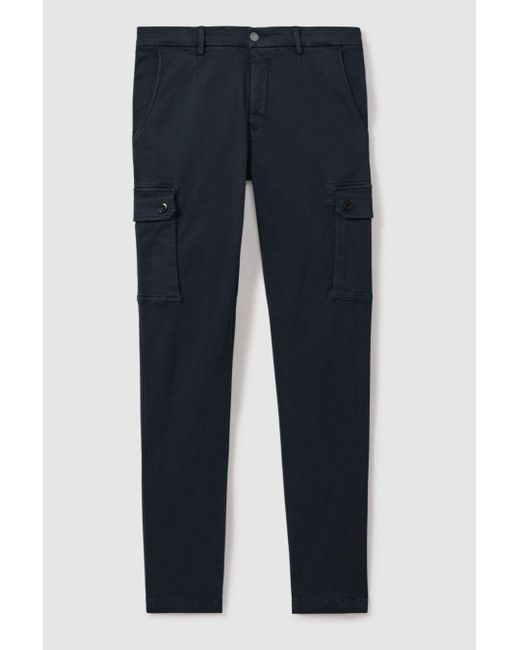 Replay Blue Slim Fit Cargo Trousers for men