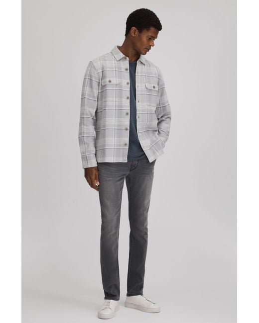PAIGE Gray Cotton Checked for men