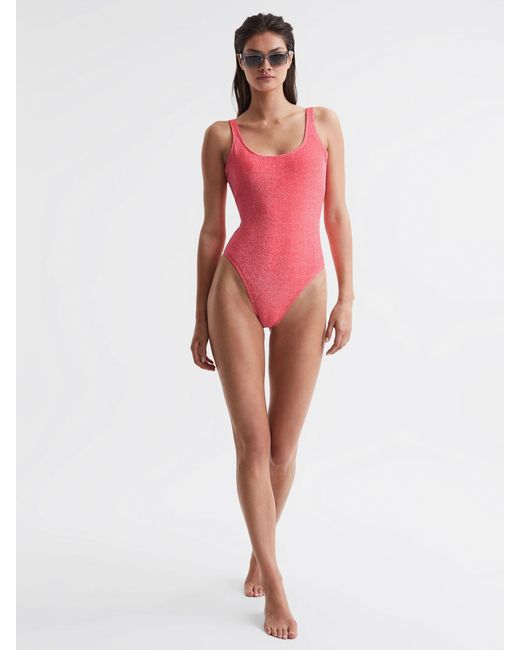 GOOD AMERICAN Red Sparkle Swimsuit, - Resort & Holiday Wear
