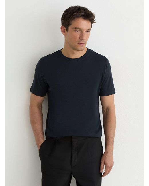 Reiss Blue Bless Pack Cotton Crew-Neck Tailored-Fit T-Shirts-Pack for men