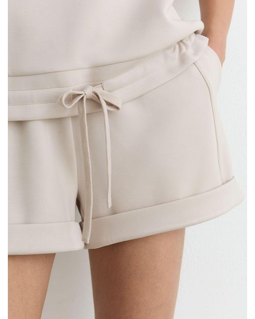 Reiss Natural Premium Interlock Sleeveless Collared Top