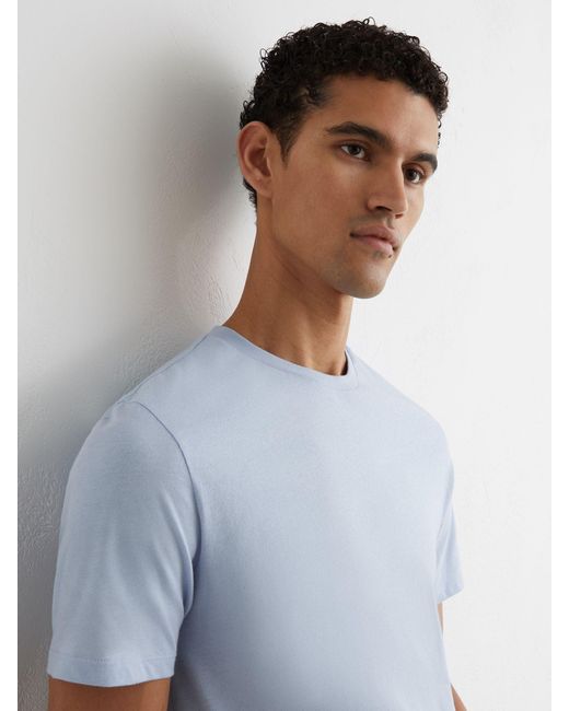 Reiss Bless - Soft Blue Crew Neck T-shirt, Xxl for men