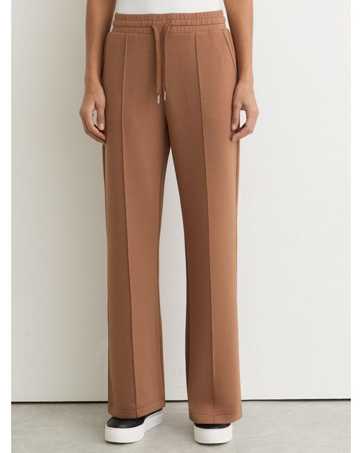Reiss Natural Premium Interlock Wide-Leg Joggers