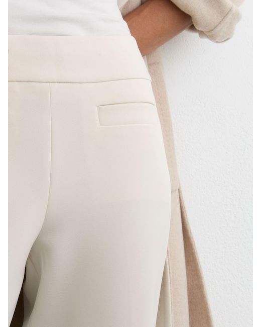 Reiss Natural Rosemary - Cream Welt-pocket Tapered Trousers, Us 2 L