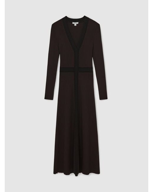 Reiss Natural Chocolate & Knitted Dress