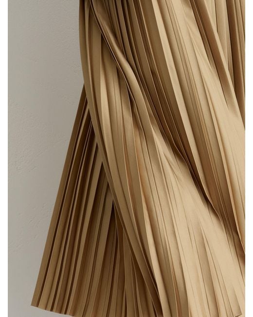 Reiss White Pleated Midi Skirt