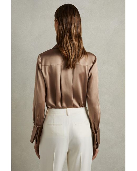 Reiss Natural Hailey Silk Shirt