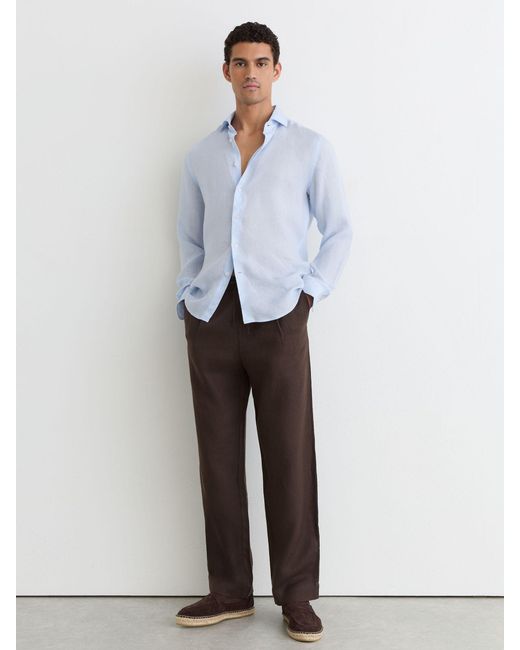 Reiss Multicolor Linen Long-Sleeve Shirt for men
