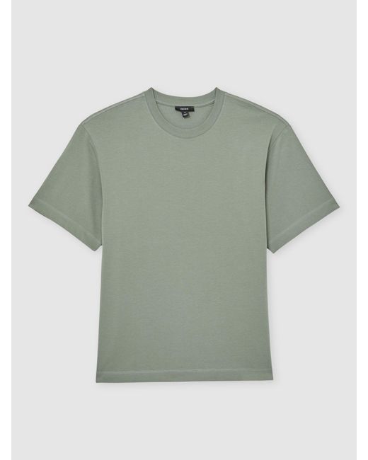 Reiss Tate - Sage Green Cotton Pigment-dyed Relaxed-fit T-shirt, Xs for men