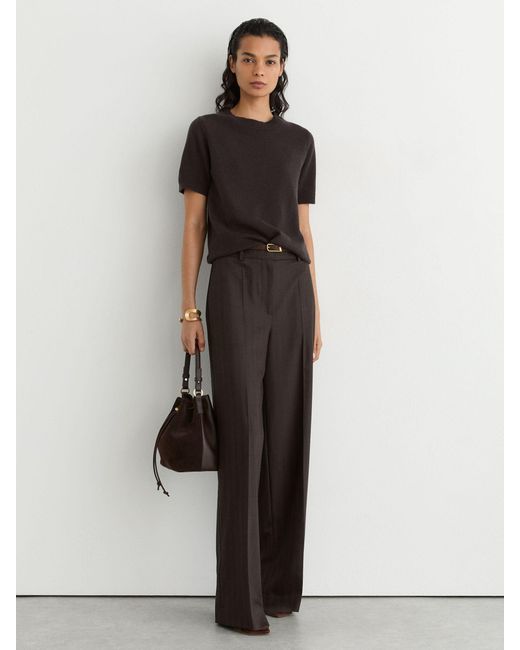 Reiss Black Cashmere Crew-Neck T-Shirt