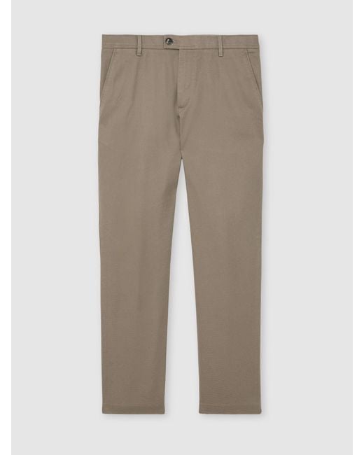 Reiss Natural Cotton Pique Chino Trousers for men
