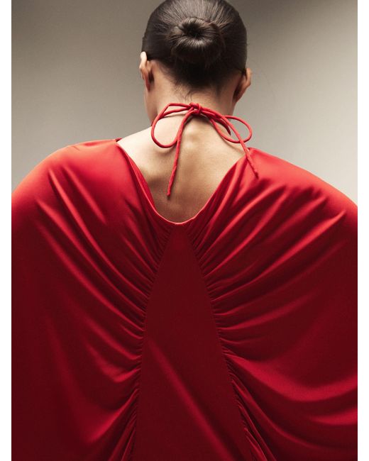 Reiss Red Royal Ballet Batwing Dress