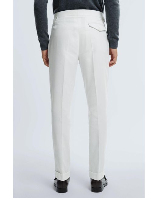 ATELIER White Island Slim Fit Trousers Cotton Plain for men