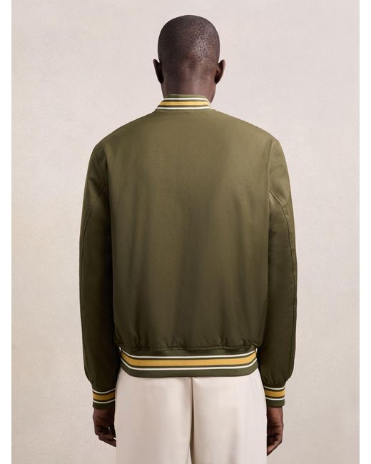 Les Deux Green Les Les Tech Varsity Jacket for men