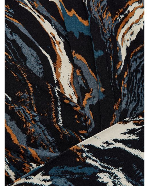 Reiss Natural Abstract Print Tie-Waist Mini Dress