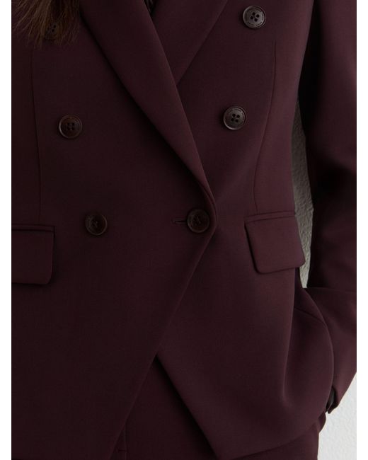 Reiss Blue Gabi - Berry Double-breasted Suit Blazer, Us 2