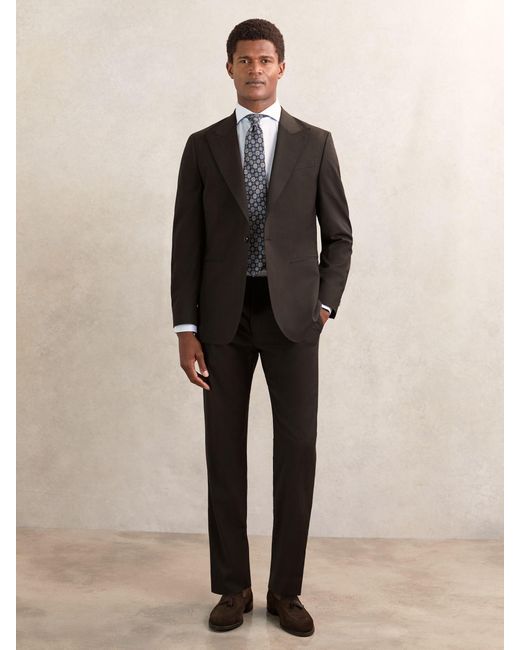 Reiss Black Classic-Fit Single-Breasted Suit Blazer for men