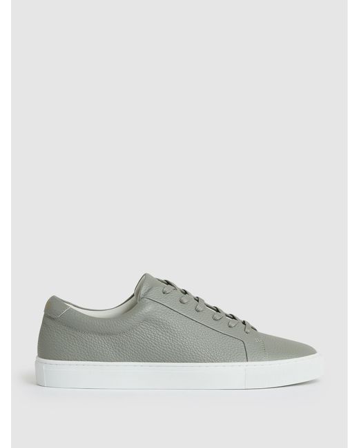 Reiss Multicolor Tumbled Leather Trainers for men