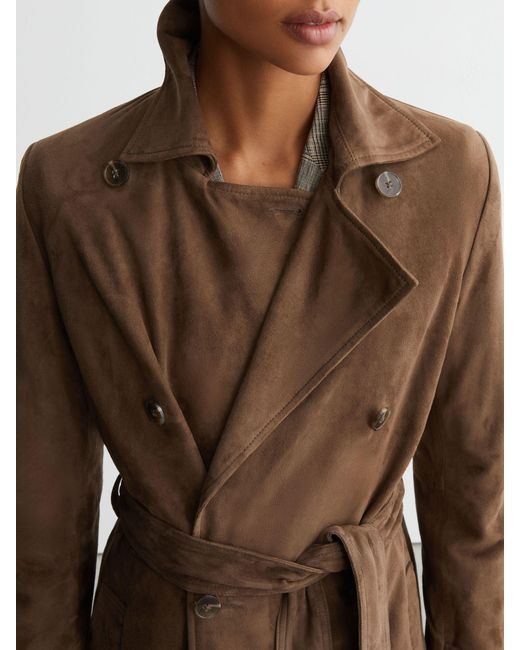 Reiss Natural Hattie Petite Belted Trench Coat
