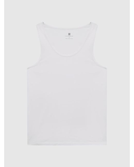 Reiss Vinnie - White Cotton Stretch Vest, S for men