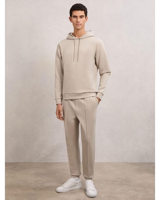 Reiss Natural Interlock Drawstring Joggers for men