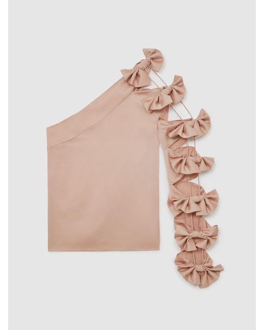 Reiss Gray Adabel - Pale Pink | Royal Ballet Bow-sleeve Top, Us 2