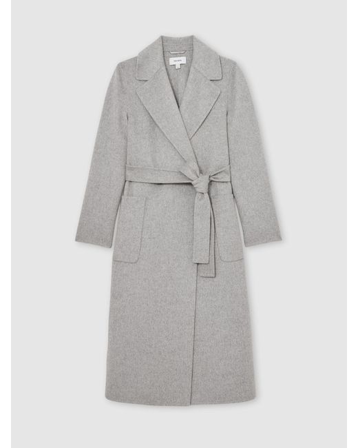 Reiss Natural Wool-Blend Double-Breasted Blindseam Coat