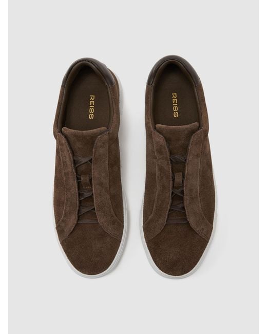 Reiss Natural Jenson Lace-Up Trainers for men