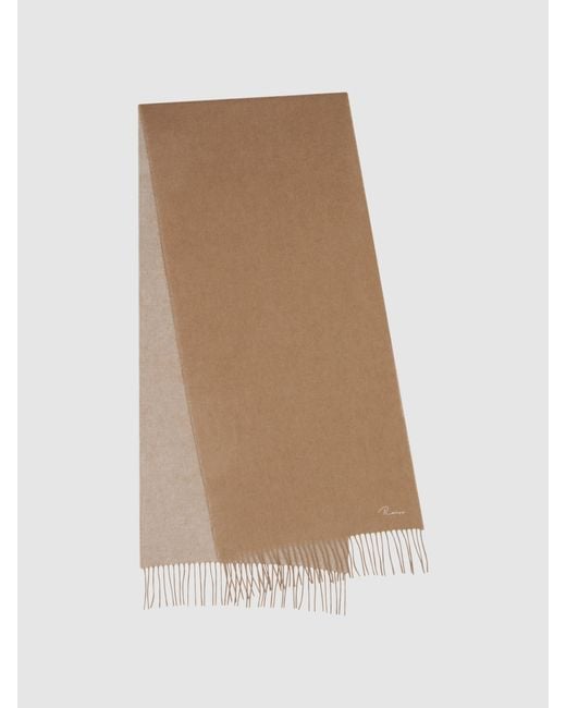 Reiss Natural Picton - Camel Cashmere Blend Scarf, One for men