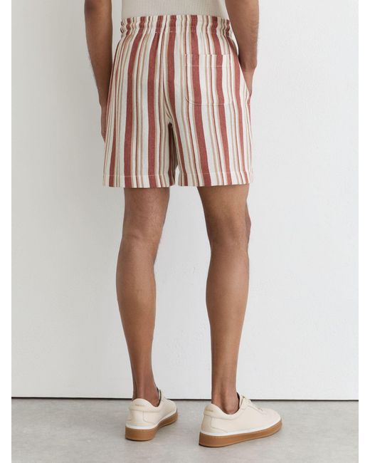 Reiss Multicolor Stone Striped Drawstring Shorts for men