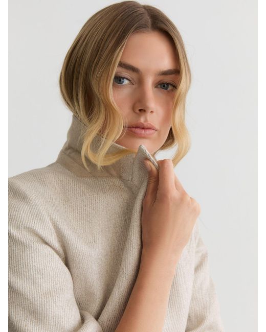 Reiss Natural Linen-Blend Textured Double-Breasted Blazer