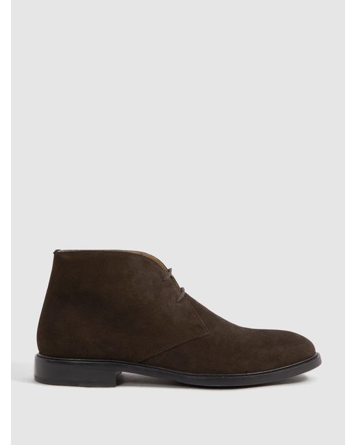 Reiss Brown Suede Chukka Boots for men