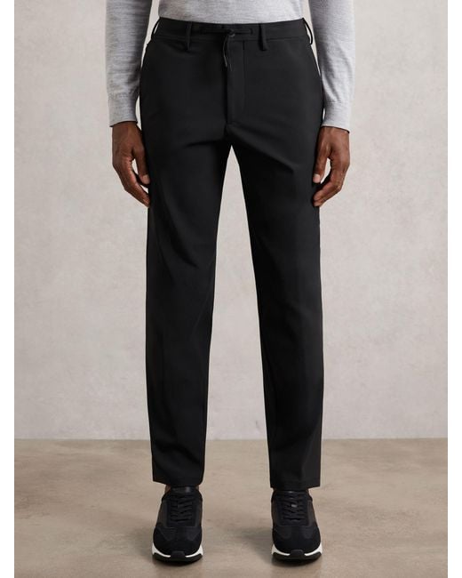 Reiss Gray Technical Stretch Relaxed Trousers for men