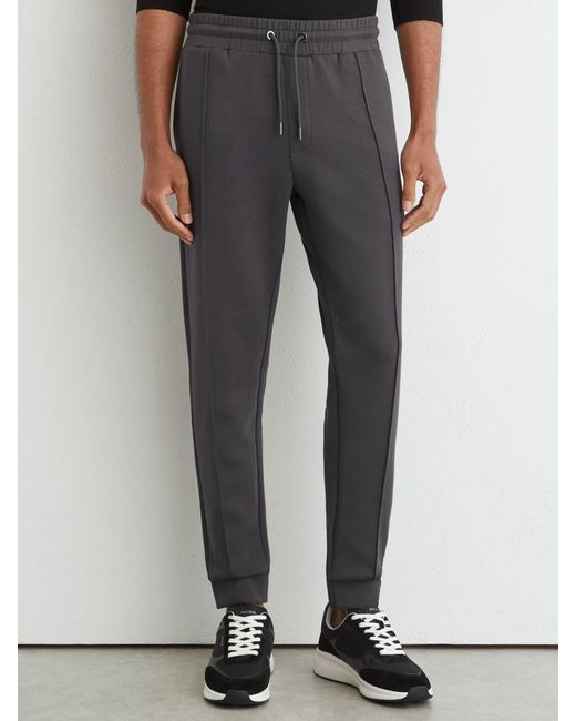 Reiss Gray Finn - Charcoal Grey Premium Interlock Cuffed Joggers, Xs Reg for men