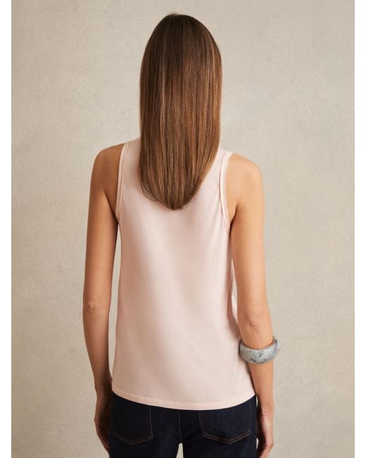Reiss White Riley - Nude Silk Front Vest, Xs (us 2)