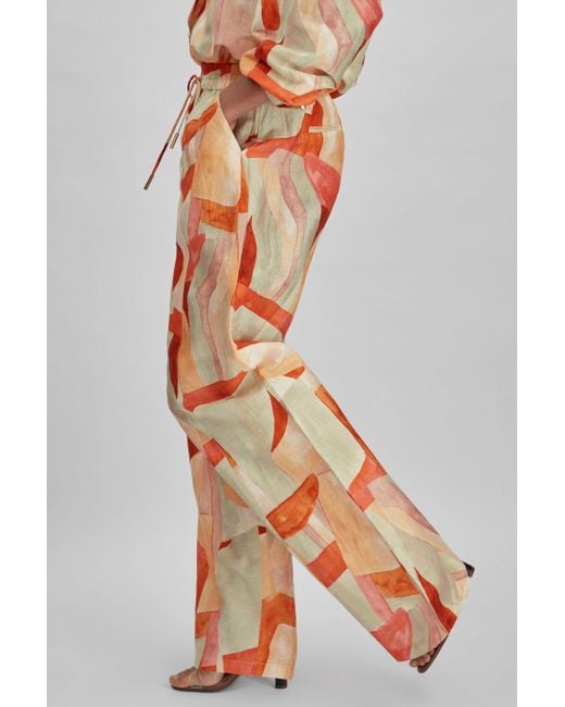 Acler Multicolor Geometric Print Wide Leg Trousers