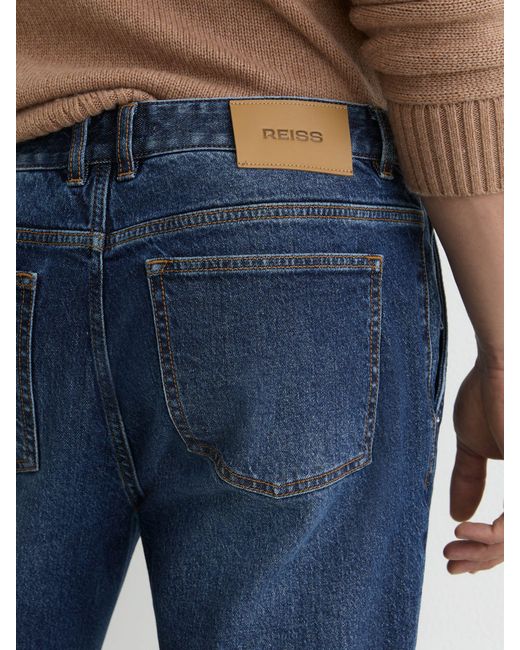 Reiss Blue Straight-Leg Jeans for men