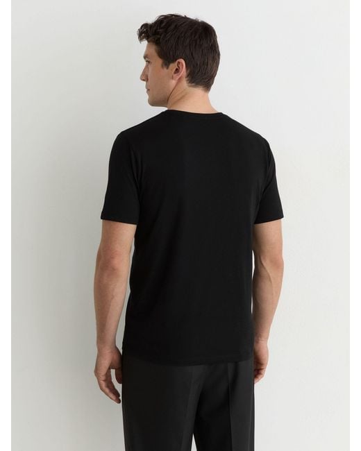 Reiss Blue Bless Pack Cotton Crew-Neck Tailored-Fit T-Shirts-Pack for men