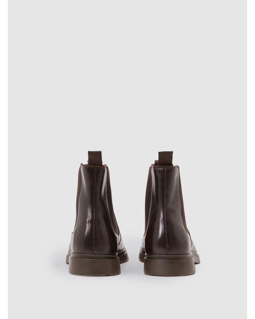 Reiss Jagger - Dark Brown Leather Chelsea Boots, Us 9 (uk 8) for men