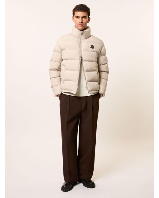 Reiss Natural Monogram Quilted Relaxed Puffer Jacket for men