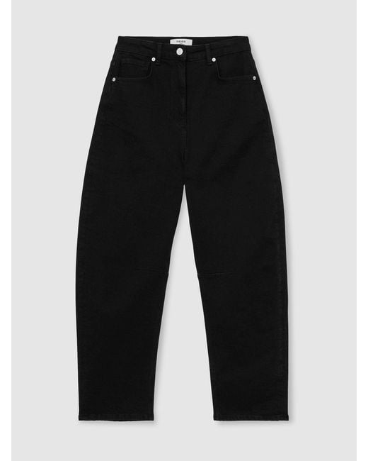 Reiss Black Barrel-Leg Jeans