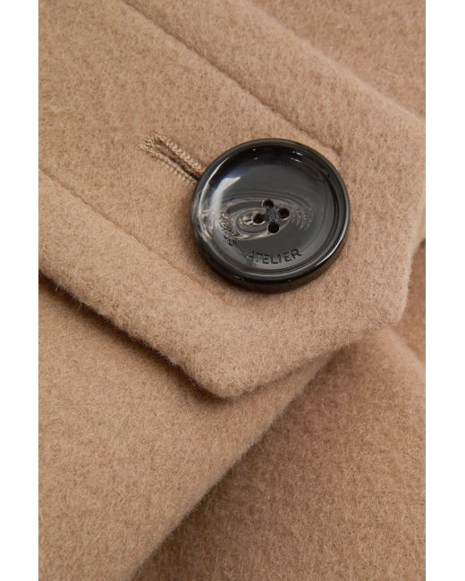 Reiss Brown Helena - Atelier Wool-cashmere Blindseam Coat