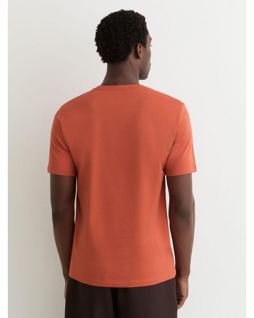 Reiss Multicolor Bless - Coral Cotton Crew-neck Tailored-fit T-shirt, Large for men